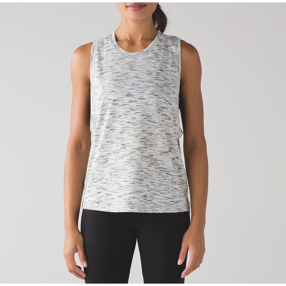Lululemon Cardio Squad Tank II Tiger Space Dye Size 6 Seriously Light Luon